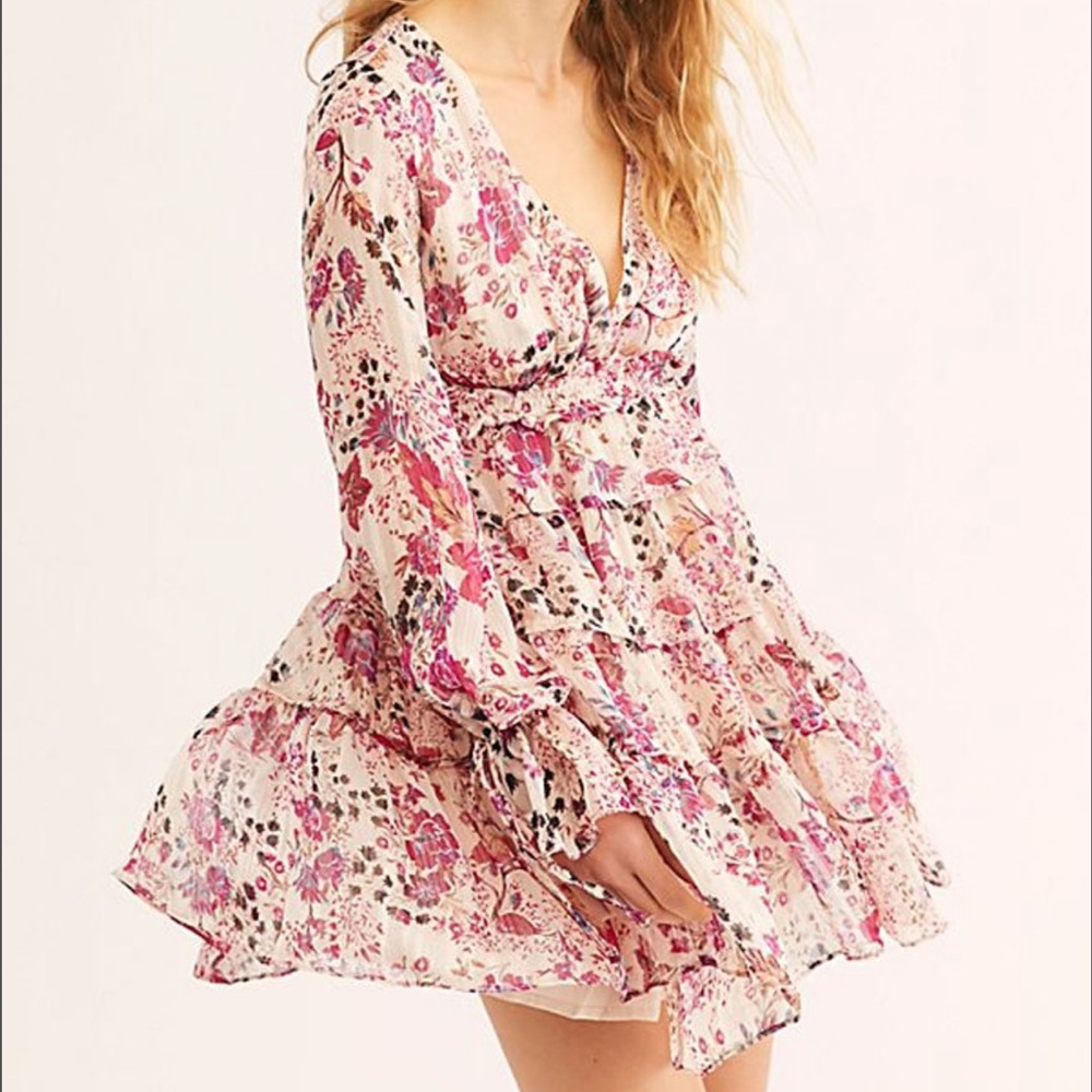 Free People Closer to the Heart Floral Mini Dress
